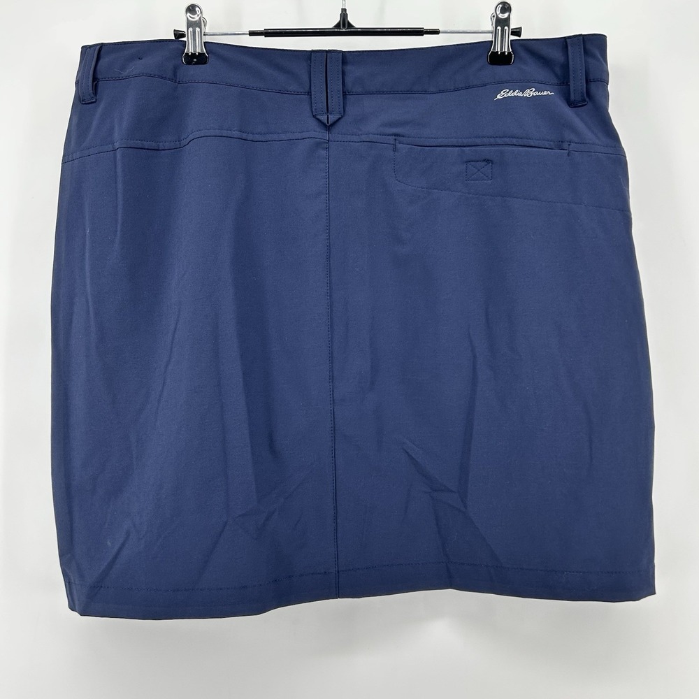 Eddie Bauer Adventurer Skort Womens 14 Navy Blue Hiking Performance Gorpcore - Picture 9 of 12